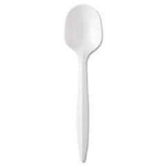 Medium-Weight Cutlery, Soup Spoon, White, 1000/Carton