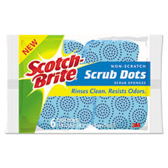 MMM203064 3M/COMMERCIAL TAPE DIV.
Scrub Dots Non-Scratch Scrub Sponges, 4 2/5 x 2 3/5, Blue, 6/Pack, 4 Pks/Ct